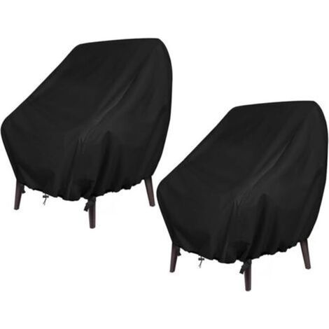Housse de Chaise de Jardin 2 pièces, Housse pour Fauteuil 89x97x74cm, Housse de Protection pour chaises Extérieur, Tissu Oxford 210D Imperméable, bâche pour chaises de Balcon (1/3)