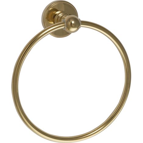 JTP Grosvenor Towel Ring - Polished Gold