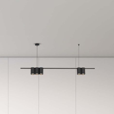 [GEBRAUCHT] B-Ware Genesis Hängeleuchte Pendelleuchte Lampe schwarz Aluminium Wohnzimmer 100 cm (1/2)