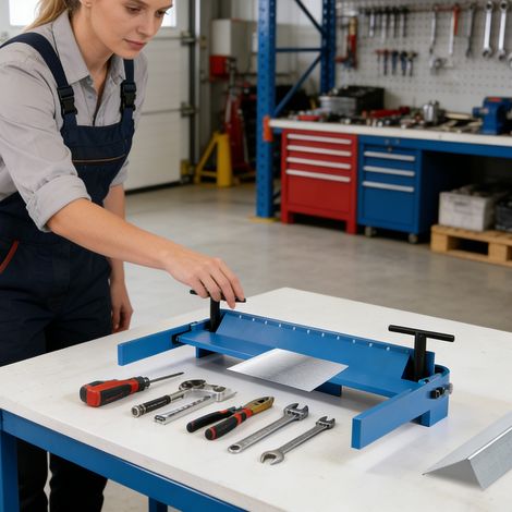 450mm Blau 95° Tisch-Abkantbank Kantbank Schwenkbiegemaschine Blech Biegewange