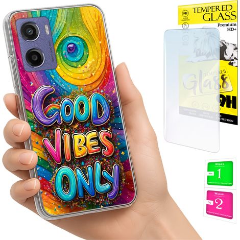 Funda para Motorola Moto E15 / Moto G05 con foto y parte trasera de cristal Vibes (1/5)