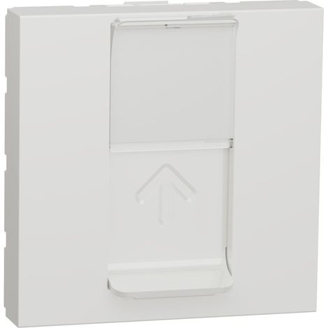Schneider NU341718 Unica - single RJ45 plug - cat 6 STP - 2 mod - White - only meca