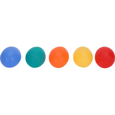 5 balles de force en silicone pour exercices de préhension et entraînement de la main (1/5)