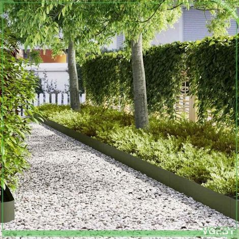 Bordure de jardin - ABI - 10 pcs - Vert olive - Acier laminé à froid - 100 x 0,05 x 20 cm (1/5)