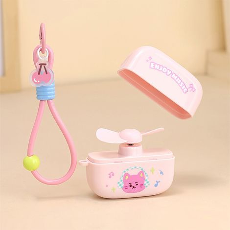 Cute Mini Keychain Fan, USB Rechargeable Portable Fan for Parties and Everyday Use - AquaForge