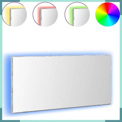 863304 Miroir Sonoma gris clair 80 x 37 cm Verre et Bois Ingénierie (1/5)