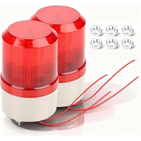 2pcs Red LED Signal Lights 220V Acoustic-Optical Alarm System Rotating Strobe LED Emergency Light (1/5)