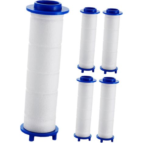 Filtre de Bain Remplaçable en PP et Coton 5 Pièces Blanc Accessoire de Salle de Bain pour Filtration Haute Performance pour Eau de Puits (1/5)