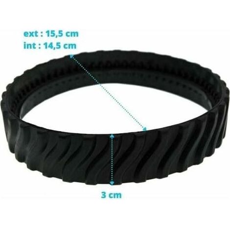 2 chenilles adaptables pour pneus Zodiac MX6 MX8 MX9, Baracuda Robot Nettoyeur de Piscine R0526100 (1/4)