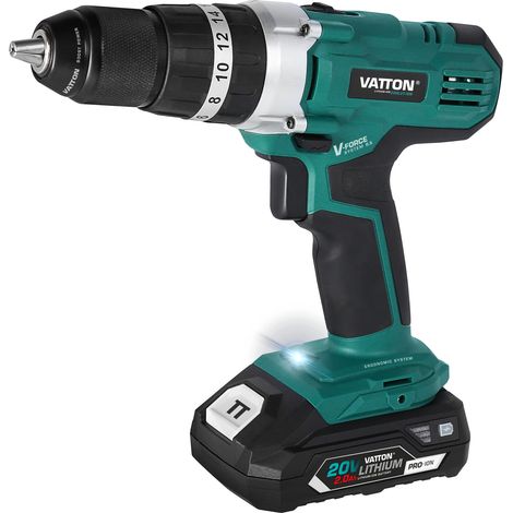 Vatton Schlagbohrmaschine 20 V 1 Batterie 2,0 Ah (1/2)