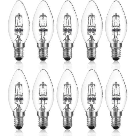 E14 42W dimmbare Halogenlampe, warmweiß 2700K, C35 (10 Stück) (1/5)
