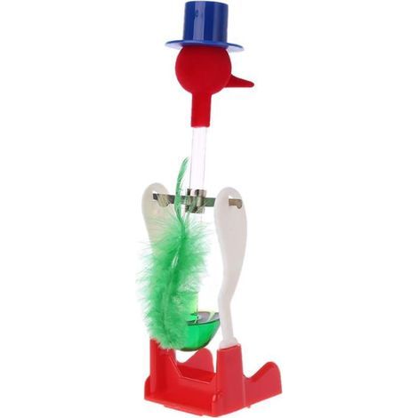 Non Stop Liquid Drinking Glass Bird Funny Duck Drink Water Desk Toy Drinking Bird (Rouge) (1/4)