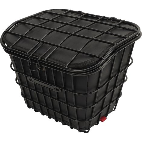 Panier pliable pour vélo électrique, panier avant en métal, panier suspendu universel pour vélo avec sac intérieur étanche. (1/5)