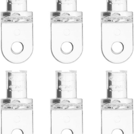 6 pièces de rechange transparentes et invisibles pour têtes de tiges d'inclinaison de stores vénitiens, pièces de rechange pour mécanismes de stores horizontaux et verticaux (1/5)