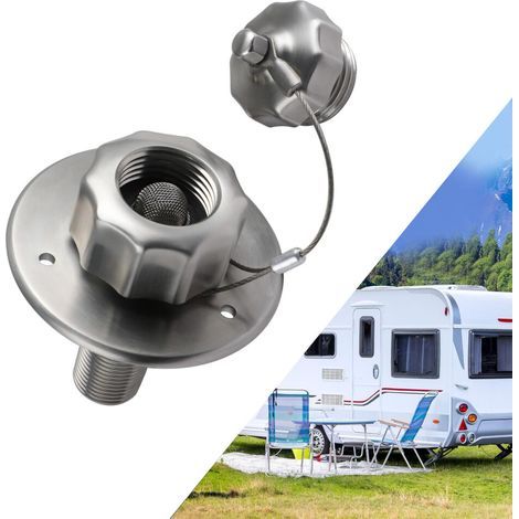 Convient pour l'entrée d'eau de remorque, filetage interne 3/4 pouce GHT, filetage externe 1/2 pouce NPT, clapet anti-retour, interface d'entrée d'eau pour VR (1/3)