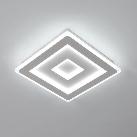 COMELY Plafoniera Quadrata LED Moderna, 42W 4725LM 30cm, Lampada da Soffitto in Acrilico Bianco, Illuminazione Interna per Camera da Letto, Salotto, Corridoio (Luce Bianca Fredda 6500K)