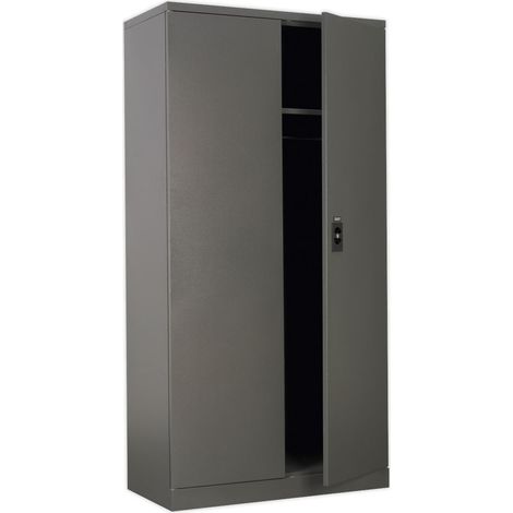 Sealey Floor Cabinet 4 Shelf plus Hanging Rail 2 Door SC02