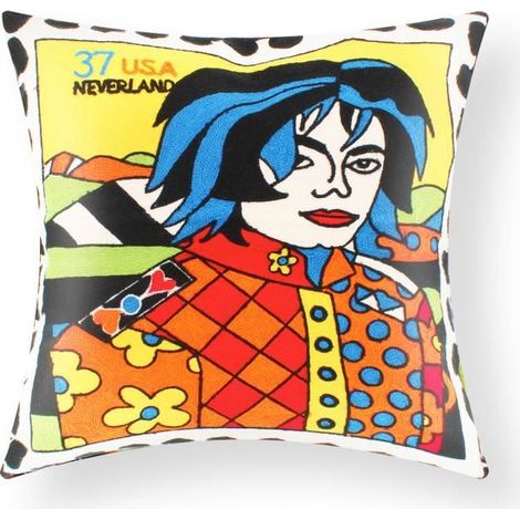 Housses de coussin - AVIZAR - Lot de 2 - 45x45 cm - Brodées - Multicolore - Design contemporain (1/5)