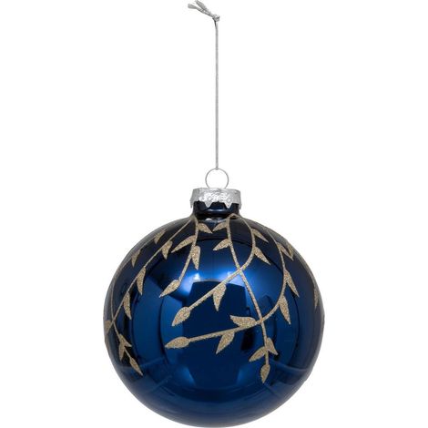 BDN GLAS 100MM BCH PAILL BLAU - Feeric lights & christmas