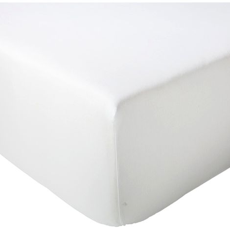 Drap housse en percale de coton uni PASSION PERCALE Bonnet de 40 cm 180x200 cm (1/5)