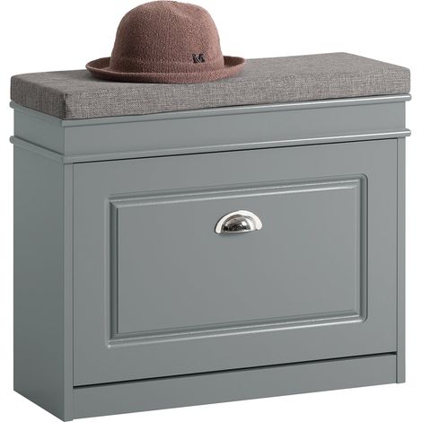 Banco Zapatero Organizador para Zapatos con 1 Solapa Gris 61 x 24 x 51 cm FSR82-K-HG SoBuy ES (1/5)