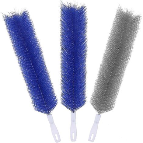 Lot de 3 brosses nettoyage ventilateur, tête microfibre lavable souple, pour dépoussiérer toiles d'araignée et pales de ventilateur de plafond (1/5)
