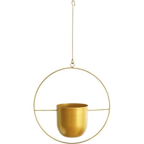 Pots de fleurs suspendus minimalistes en métal pour jardin intérieur et extérieur, dorés-B (1/5)