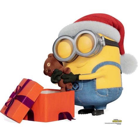 Figurine en carton - Les Minions Bob - Noël - Haut 71 cm (1/5)