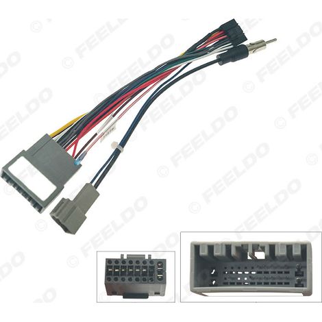 Compatible avec les modèles Honda Crider/Gree d'entrée de gamme (2019-2020) : câble d'alimentation et de navigation grand écran Android Palm 16P (modification du câble arrière).