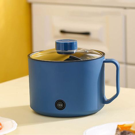 Casserole Électrique Multifonction Mini avec Revêtement Antiadhérent et Contrôle de Température pour Cuisine Solo et Dortoirs (1/4)