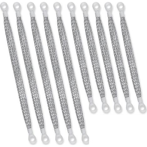 Lot de 10 tresses de masse universelles pour automobile, kit de tresses de masse moteur 10/12 pouces en cuivre tressé. (1/5)