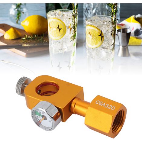 Adaptador de recarga de CO2 con manómetro, CGA320, recarga rápida para bebidas DUO/terra/art, metal robusto, fácil instalación, incluye juego (1/5)