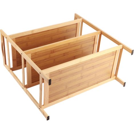 Dreistöckiges Schuhregal aus robustem Bambus, großes Stauvolumen für Schuhe, ideal für Schlafzimmer oder Studentenwohnheim, Länge 50 cm.