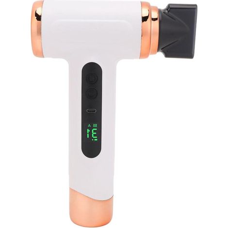 Secador de pelo portátil recargable de 200 W con tecnología multiplicadora de flujo de aire y boquilla giratoria，Inalámbrico e iónico，BLANCO (1/5)