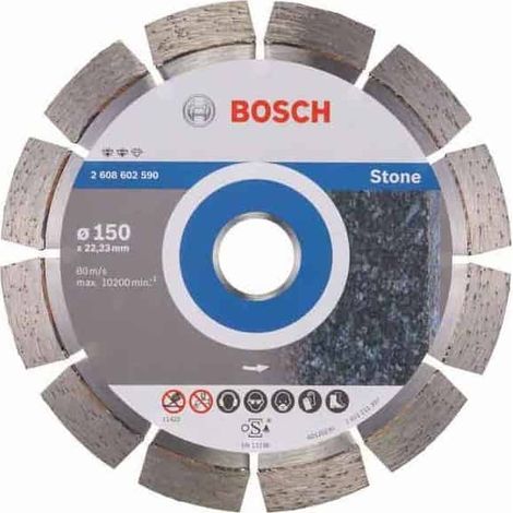 BOSCH Disques à tronçonner diamantés spécial pierre - Expert for Stone - 115 mm - x 1 - 2.2 mm - 22,23 mm
