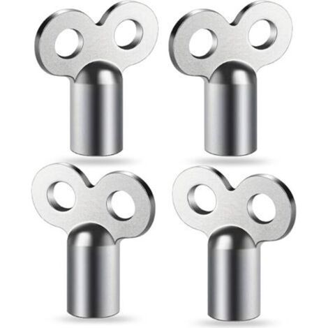 Radiator bleed key – Set of 4 universal stainless steel keys, robust and compatible with all heating systems