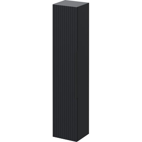 Helix Fluted Satin Anthracite 300mm x 1430mm Wall Mounted 1 Door Tall Unit