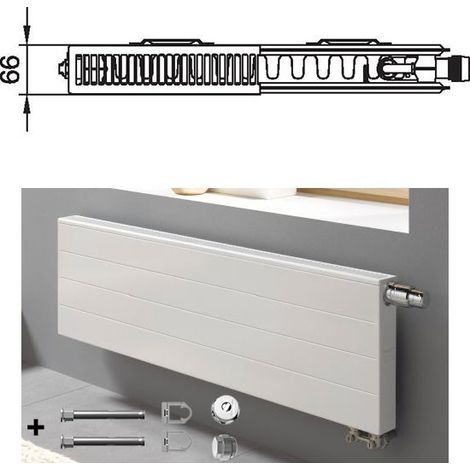 Kermi Therm-x2 Line Radiateur à vanne Type 12 505x1805mm Position de la vanne à droite PLV120501801R1K (1/4)