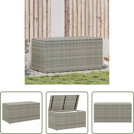 Auflagenbox - Gartenbox Poly Rattan 100x50x50 cm Grau (1/5)