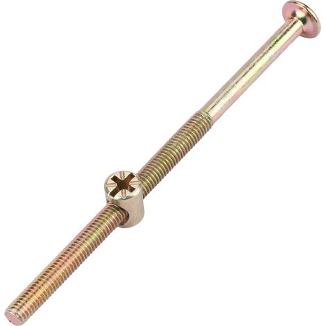 10 Stück hochwertige, farbverzinkte Sechskant-Flachkopfschrauben mit Hammerkopfmutter aus Kohlenstoffstahl (6  120 mm) (1/5)