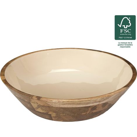 Dune Schale aus Mangoholz, 28 cm, im Boho-Stil (1/5)
