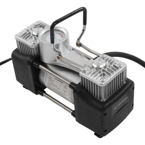 Pompe à pneus portable 150 PSI, double cylindre, compresseur d'air 180 W pour voitures, 12 V CC (1/5)