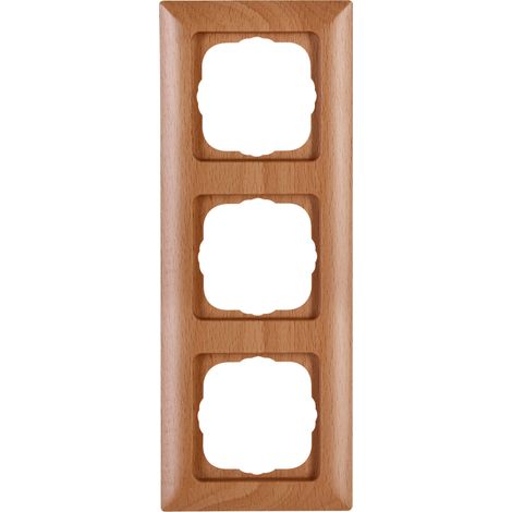 Kopp Abdeckrahmen 3-fach Milano, Buche, IP20, Aufputz, Schalterprogramm aus Holz (1/2)