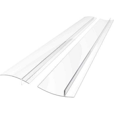 Mastic silicone pour plan de travail de cuisine, mastic anti-déversement entre le plan de travail et la cuisinière, lot de 2, transparent 53 cm (1/5)
