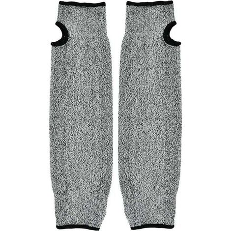 Manchon de Protection pour Bras, Manches Anti-coupures Manchon pour Bras de Sécurité Gants de Ttravail à Manches Lues Résistant aux Coupures pour Jardin Cuisine et Travaux Agricoles (45cm) (1/4)