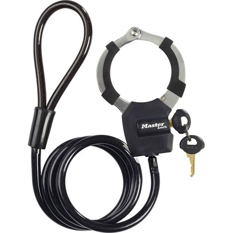 MASTER LOCK Kabelschloss mit Schlüssel [Kabel 1m] 8275EURDPROBLK – Ideal für Scooter Roller, Fahrrad, Kinderwagen, Sportausrüstung (1/8)