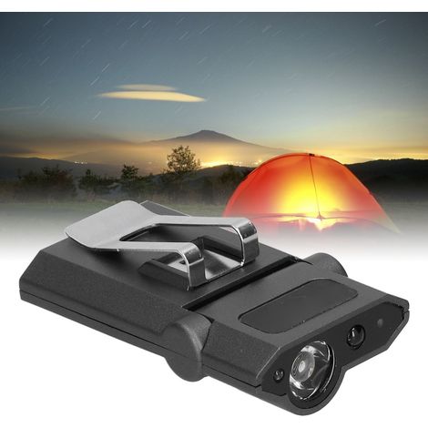 Lampe frontale LED à clip pour casquette, avec détection de gestes, idéale pour le camping, la pêche, l'alpinisme et la randonnée. (1/5)