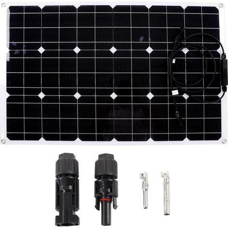 Panneau solaire flexible monocristallin haute efficacité chargeur solaire léger pour extérieur camping-car bateau 90W 16V (1/5)