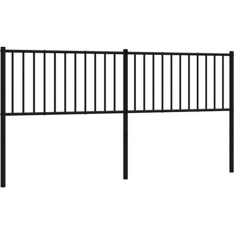 Testiera letto accessorio mobili camera da letto 180 cm metallo nero TDL0202423