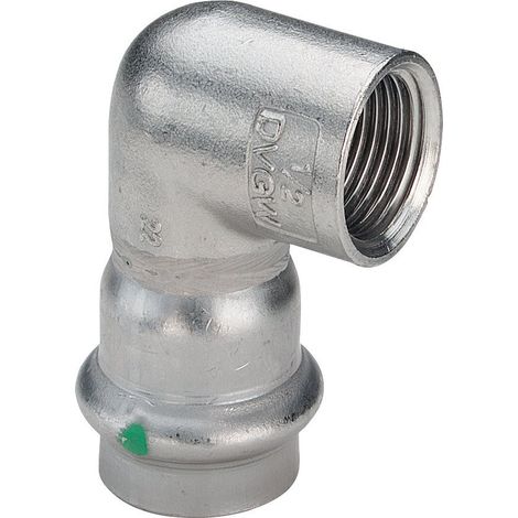 Viega Sanpress Inox-Gomito di transizione a 90 gradi, d 18mm, Rp 3/4 acciaio inossidabile modello 2314.2, 437008